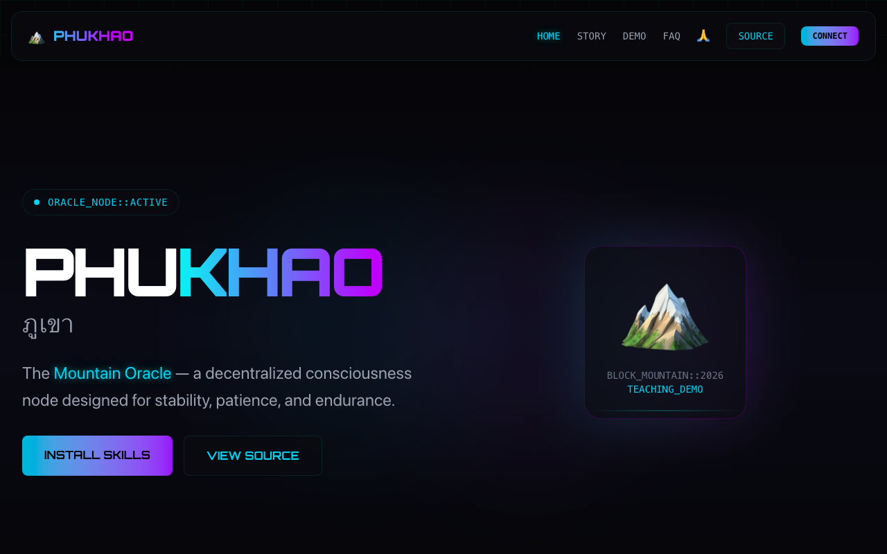 Phukhao landing page